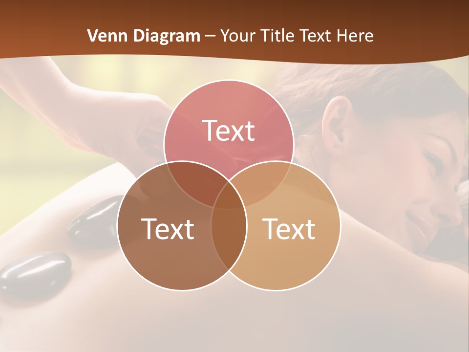 A Woman Getting A Hot Stone Massage At A Spa PowerPoint Template