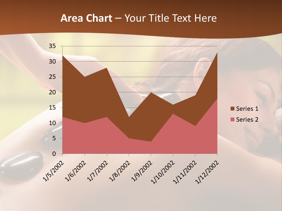 A Woman Getting A Hot Stone Massage At A Spa PowerPoint Template