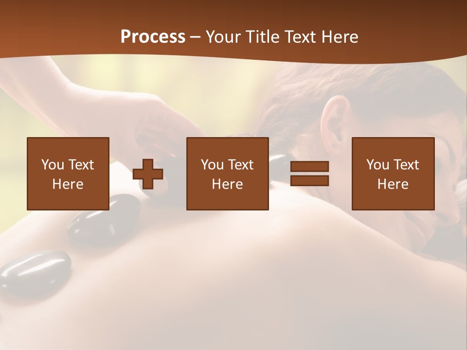 A Woman Getting A Hot Stone Massage At A Spa PowerPoint Template