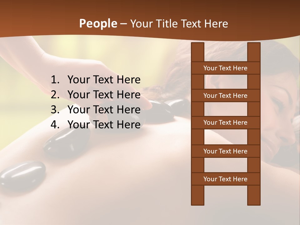 A Woman Getting A Hot Stone Massage At A Spa PowerPoint Template