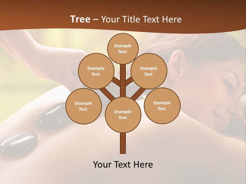 A Woman Getting A Hot Stone Massage At A Spa PowerPoint Template