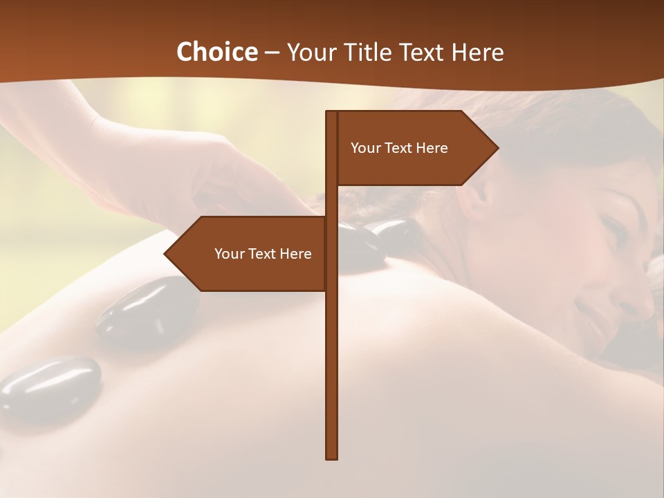 A Woman Getting A Hot Stone Massage At A Spa PowerPoint Template