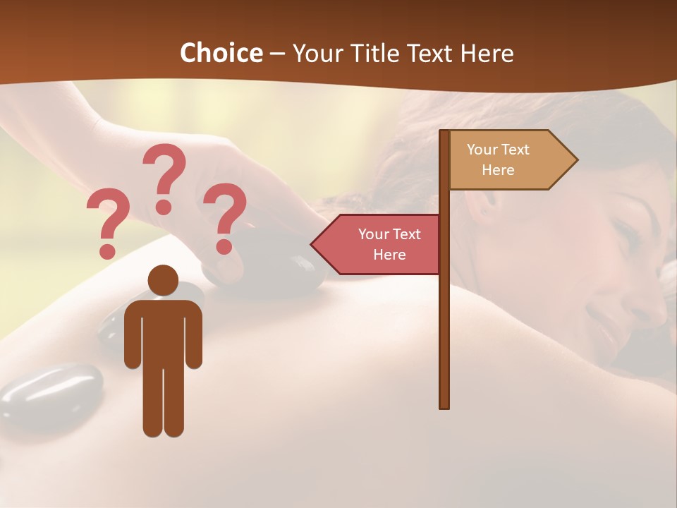 A Woman Getting A Hot Stone Massage At A Spa PowerPoint Template