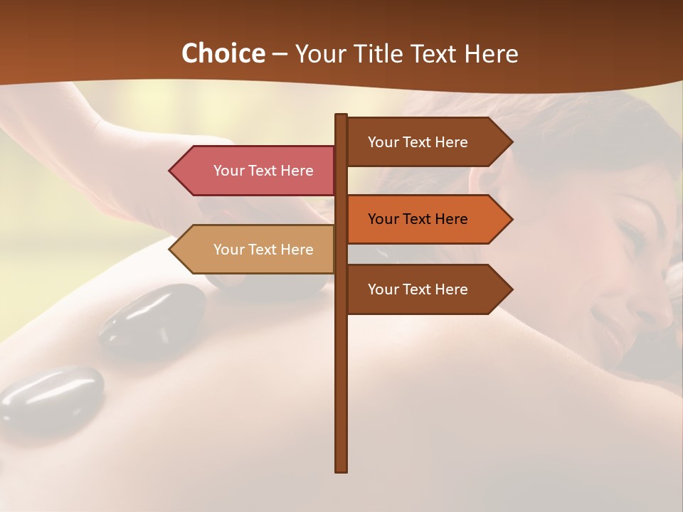 A Woman Getting A Hot Stone Massage At A Spa PowerPoint Template