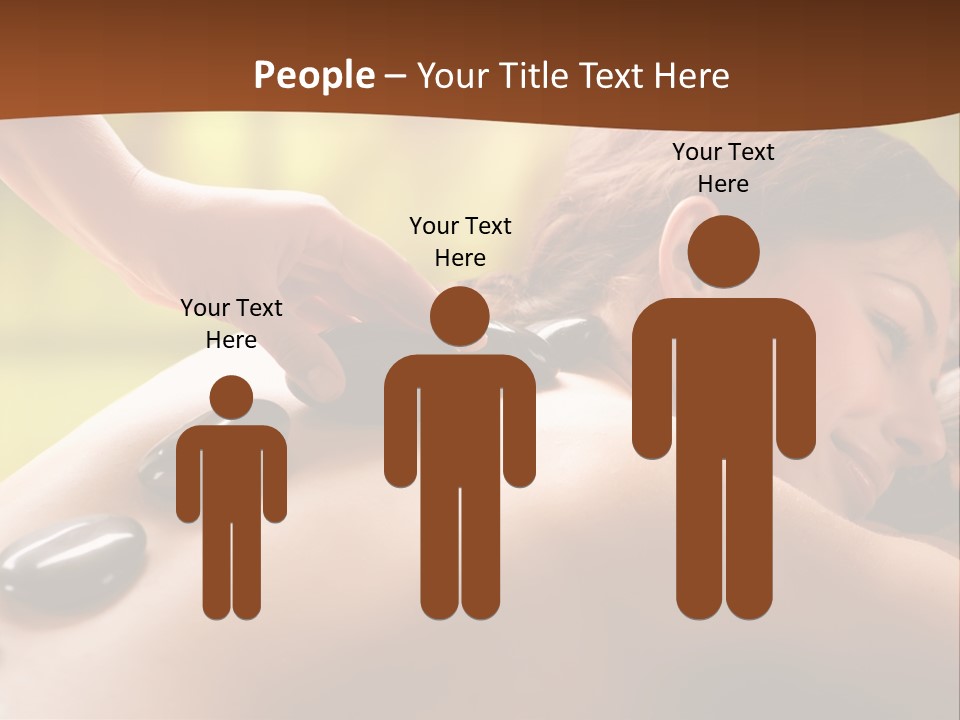 A Woman Getting A Hot Stone Massage At A Spa PowerPoint Template