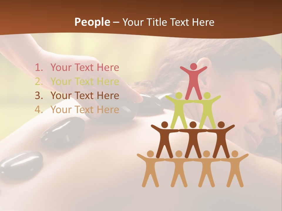 A Woman Getting A Hot Stone Massage At A Spa PowerPoint Template
