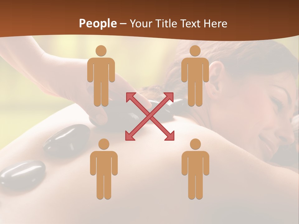 A Woman Getting A Hot Stone Massage At A Spa PowerPoint Template