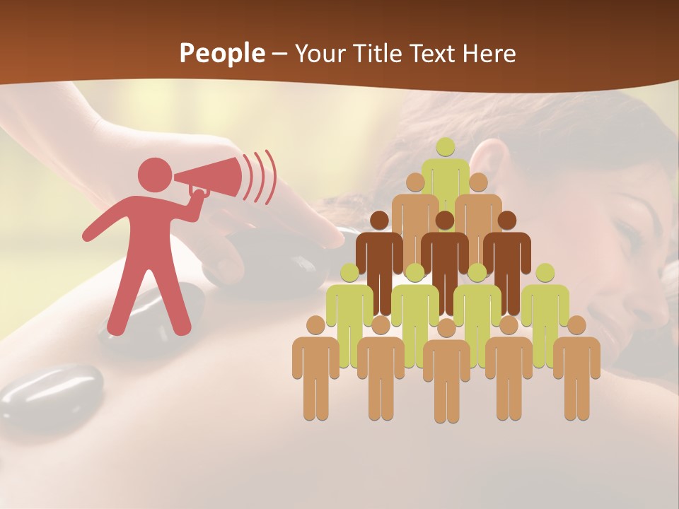 A Woman Getting A Hot Stone Massage At A Spa PowerPoint Template
