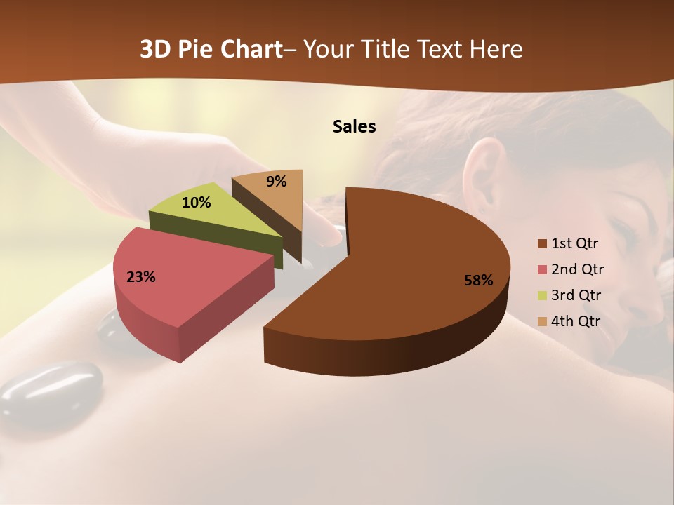 A Woman Getting A Hot Stone Massage At A Spa PowerPoint Template