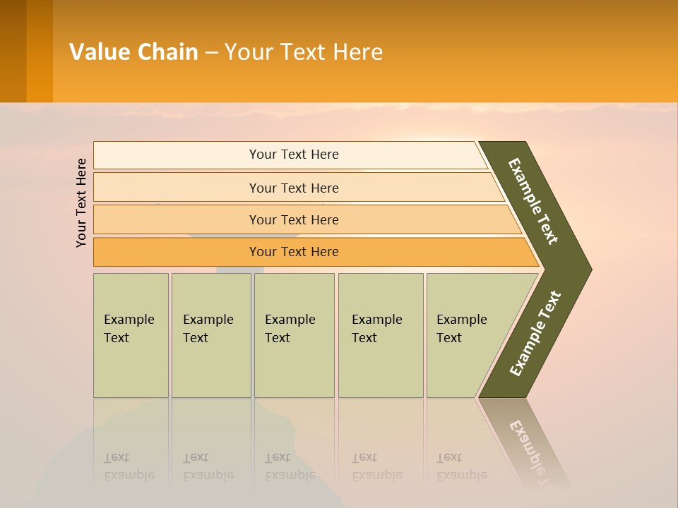 A Man Standing On Top Of A Hill With His Arms Outstretched PowerPoint Template