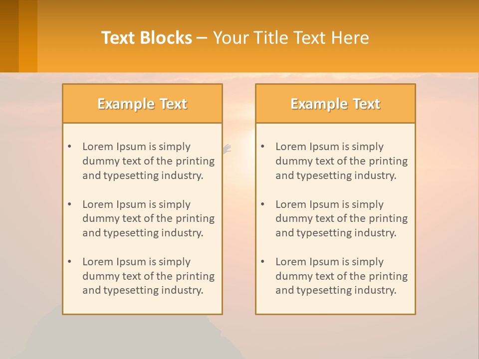 A Man Standing On Top Of A Hill With His Arms Outstretched PowerPoint Template