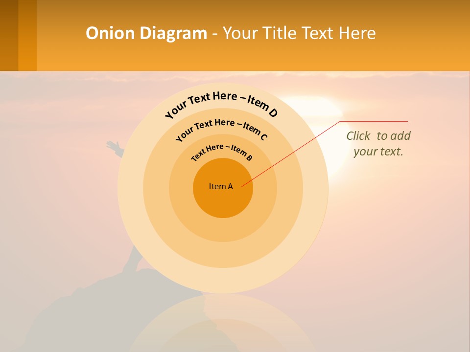 A Man Standing On Top Of A Hill With His Arms Outstretched PowerPoint Template