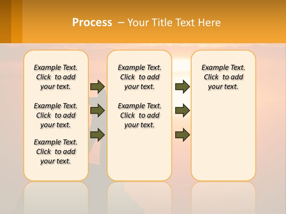 A Man Standing On Top Of A Hill With His Arms Outstretched PowerPoint Template