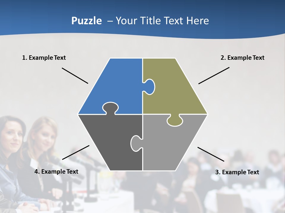 A Group Of People Sitting At A Table In Front Of Microphones PowerPoint Template