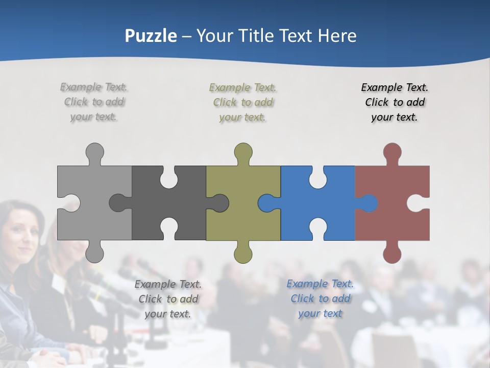 A Group Of People Sitting At A Table In Front Of Microphones PowerPoint Template