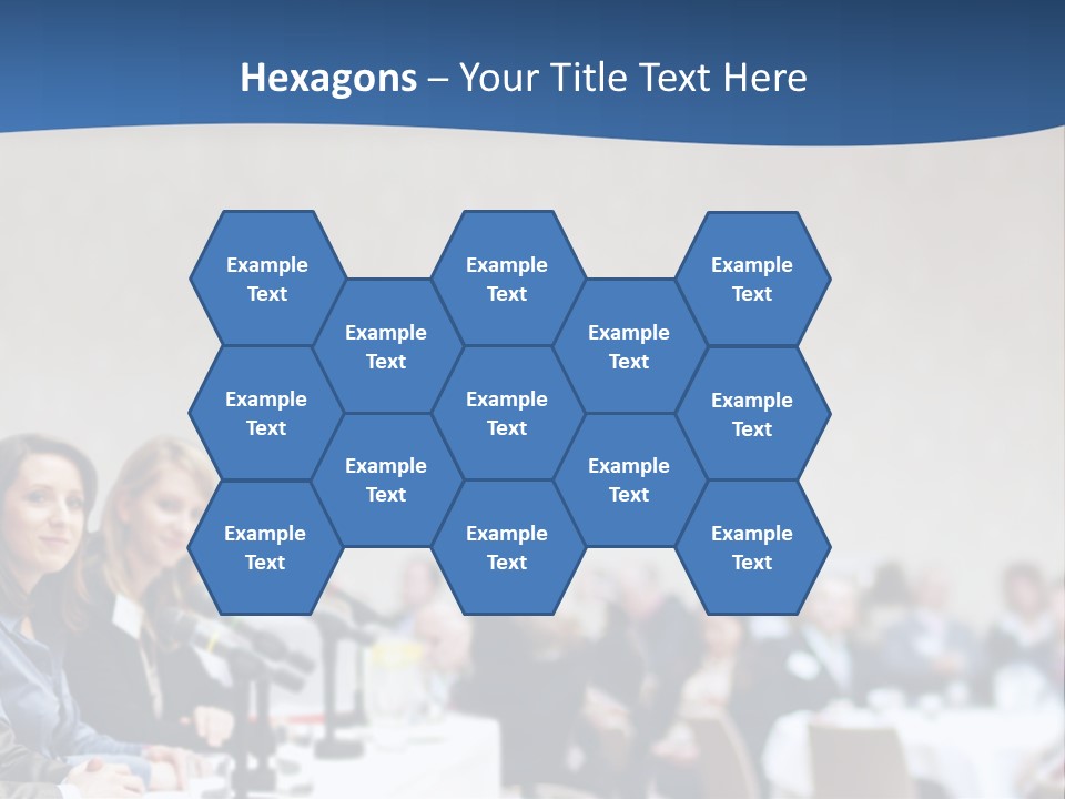 A Group Of People Sitting At A Table In Front Of Microphones PowerPoint Template