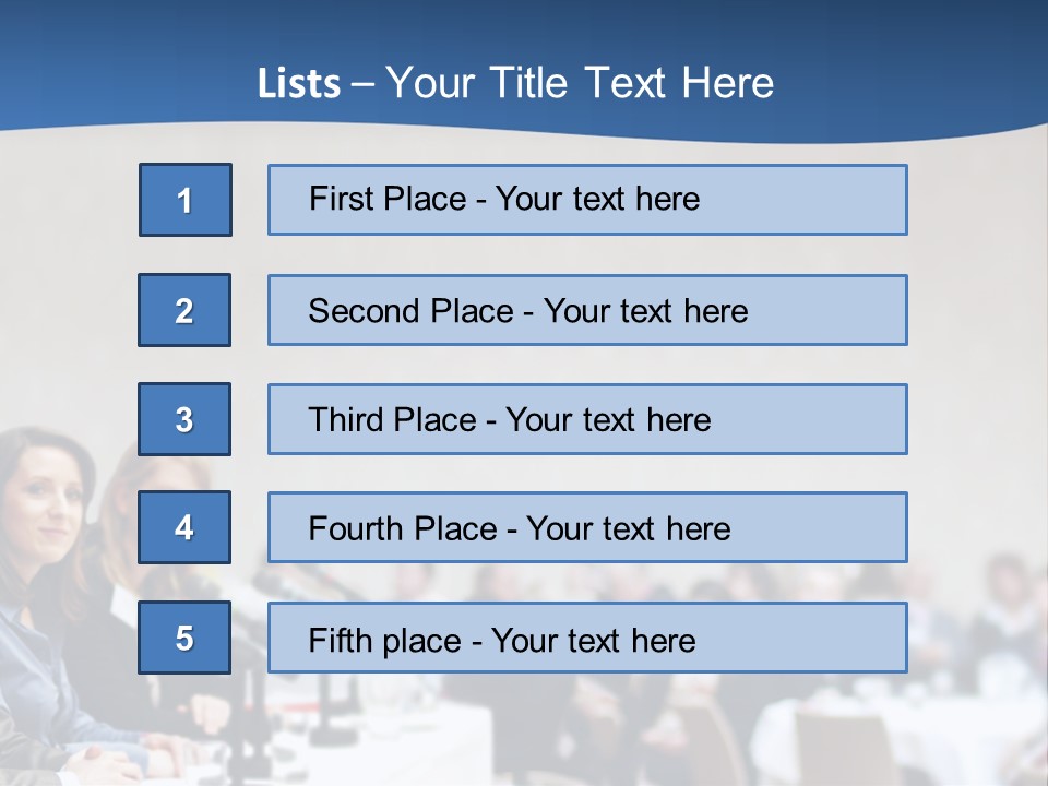 A Group Of People Sitting At A Table In Front Of Microphones PowerPoint Template