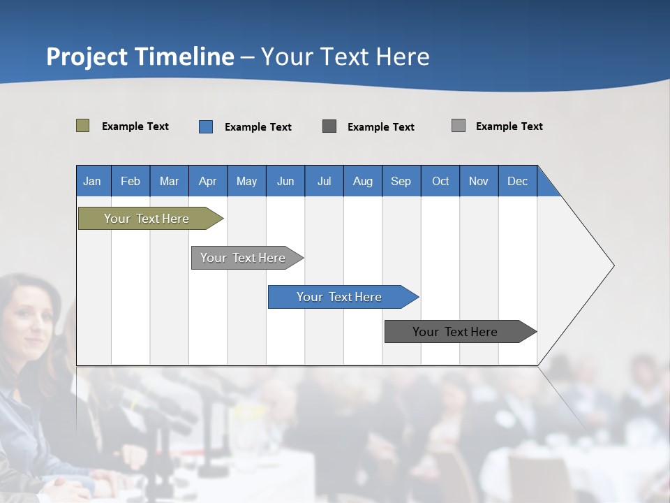 A Group Of People Sitting At A Table In Front Of Microphones PowerPoint Template