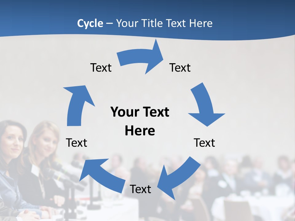 A Group Of People Sitting At A Table In Front Of Microphones PowerPoint Template