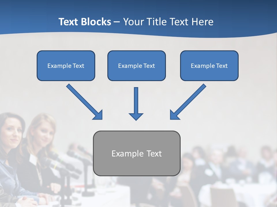 A Group Of People Sitting At A Table In Front Of Microphones PowerPoint Template