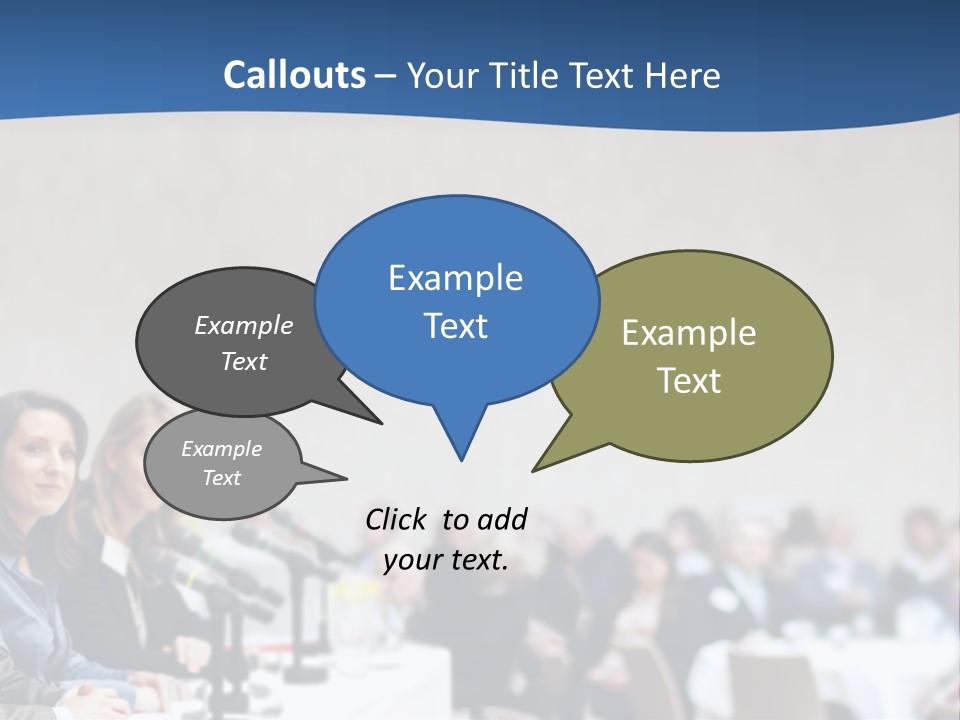A Group Of People Sitting At A Table In Front Of Microphones PowerPoint Template