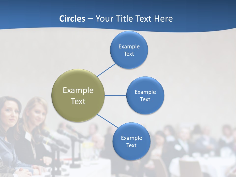 A Group Of People Sitting At A Table In Front Of Microphones PowerPoint Template