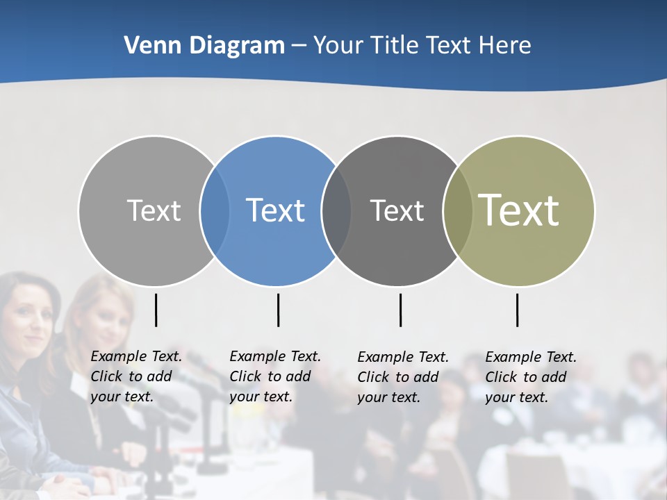 A Group Of People Sitting At A Table In Front Of Microphones PowerPoint Template