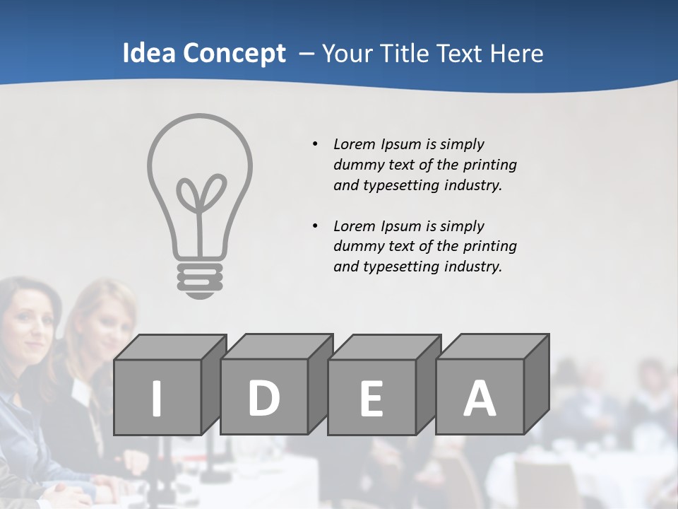 A Group Of People Sitting At A Table In Front Of Microphones PowerPoint Template