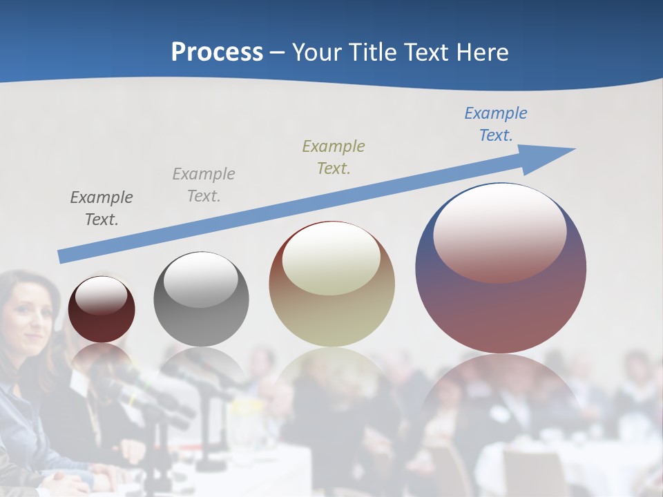 A Group Of People Sitting At A Table In Front Of Microphones PowerPoint Template