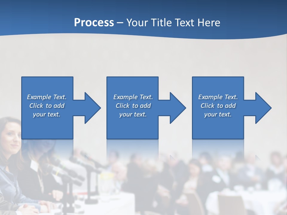 A Group Of People Sitting At A Table In Front Of Microphones PowerPoint Template