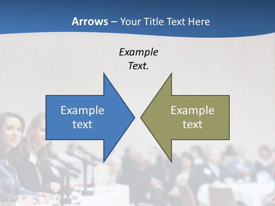 A Group Of People Sitting At A Table In Front Of Microphones PowerPoint Template
