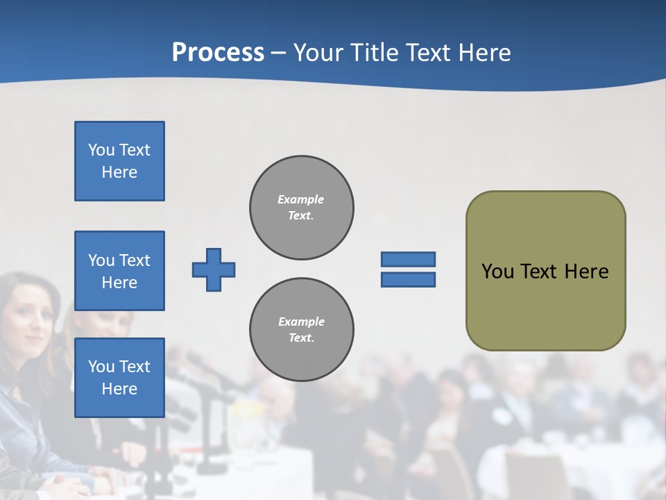 A Group Of People Sitting At A Table In Front Of Microphones PowerPoint Template