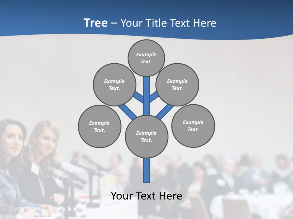 A Group Of People Sitting At A Table In Front Of Microphones PowerPoint Template