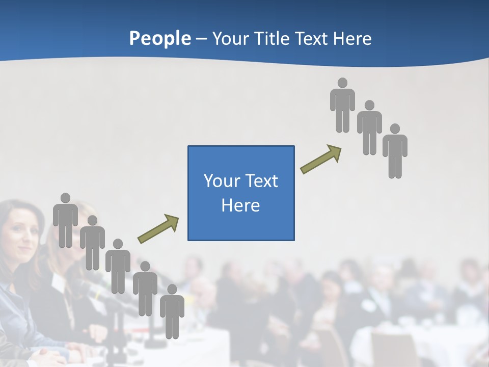 A Group Of People Sitting At A Table In Front Of Microphones PowerPoint Template