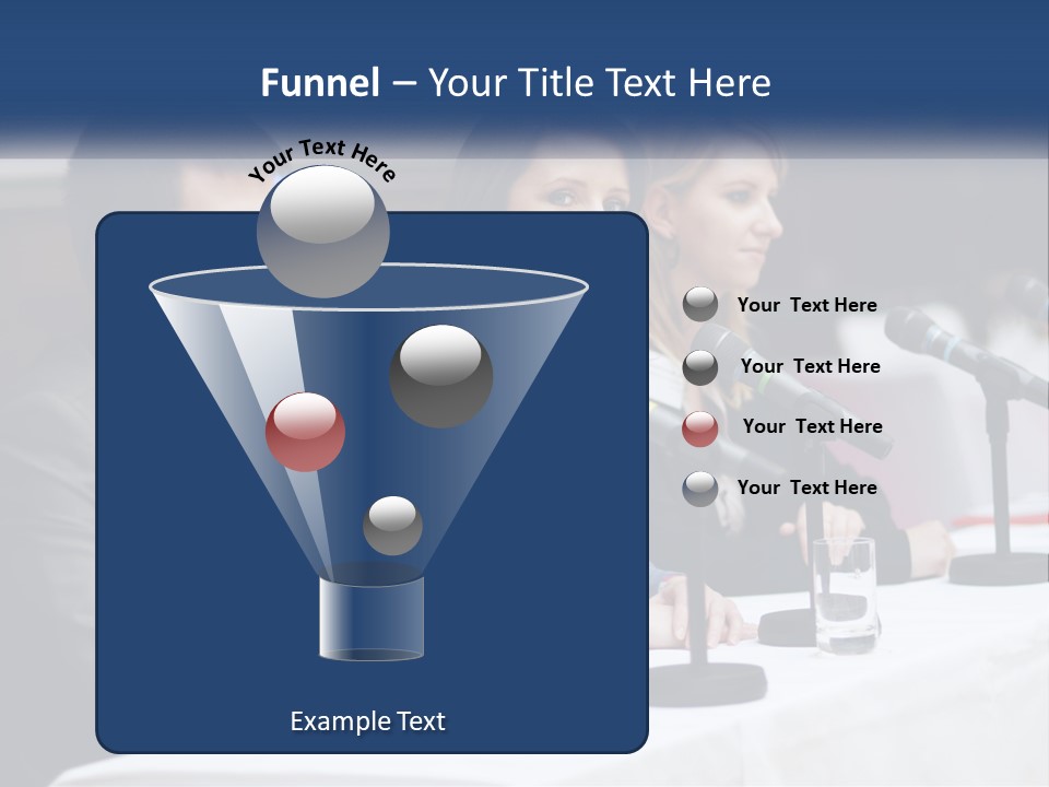 A Group Of People Sitting At A Table With Microphones PowerPoint Template