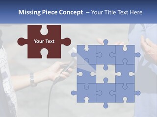 A Person Holding A Microphone With A Microphone In Front Of Them PowerPoint Template