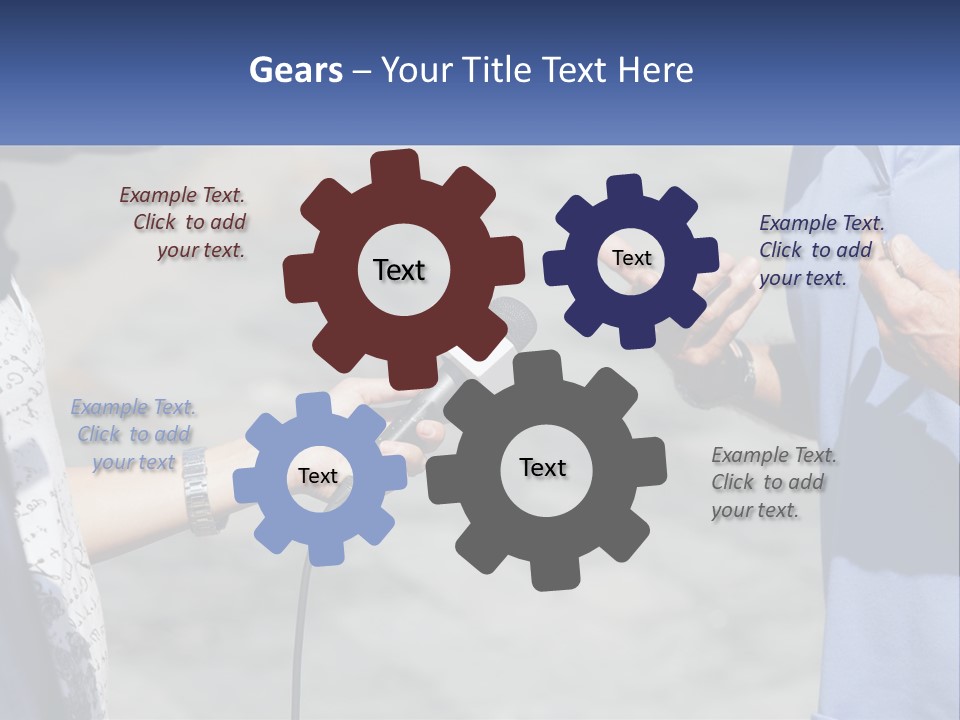 A Person Holding A Microphone With A Microphone In Front Of Them PowerPoint Template