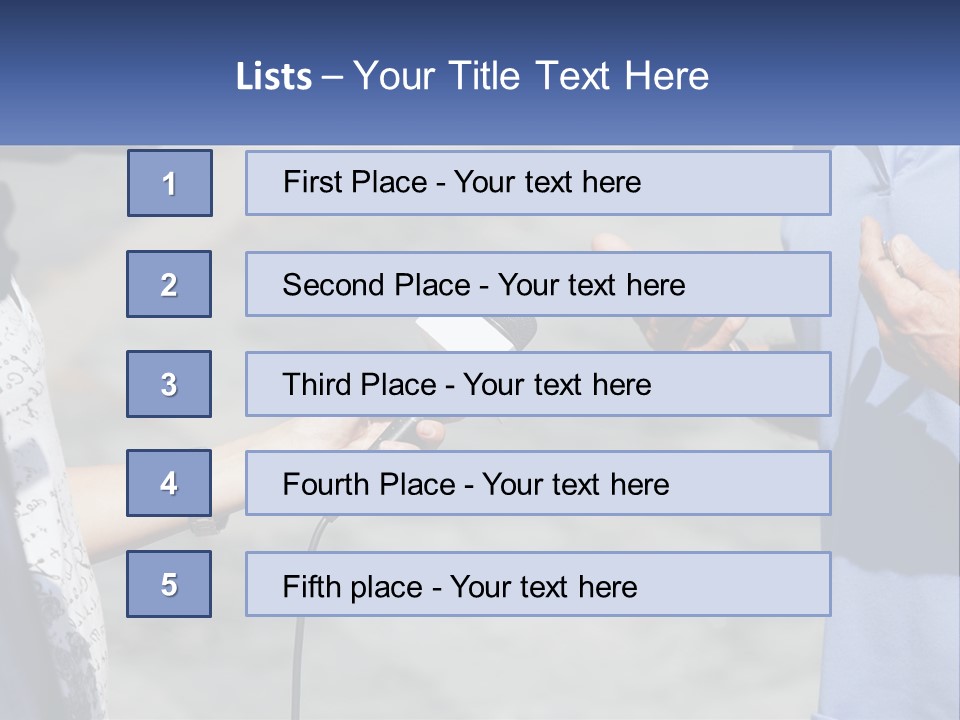 A Person Holding A Microphone With A Microphone In Front Of Them PowerPoint Template
