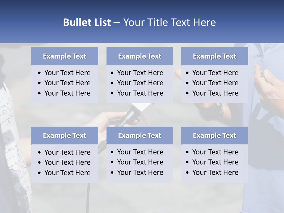 A Person Holding A Microphone With A Microphone In Front Of Them PowerPoint Template