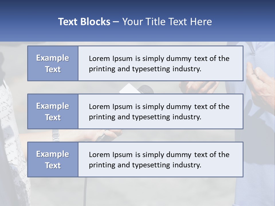 A Person Holding A Microphone With A Microphone In Front Of Them PowerPoint Template
