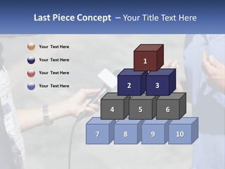 A Person Holding A Microphone With A Microphone In Front Of Them PowerPoint Template