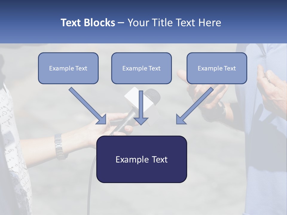 A Person Holding A Microphone With A Microphone In Front Of Them PowerPoint Template