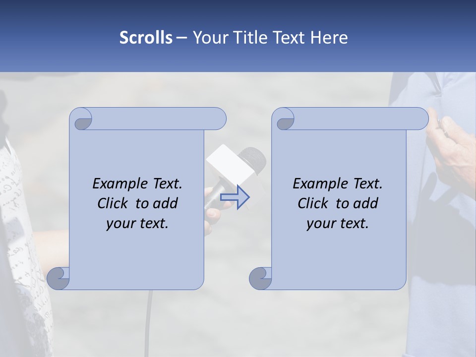 A Person Holding A Microphone With A Microphone In Front Of Them PowerPoint Template