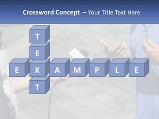 A Person Holding A Microphone With A Microphone In Front Of Them PowerPoint Template