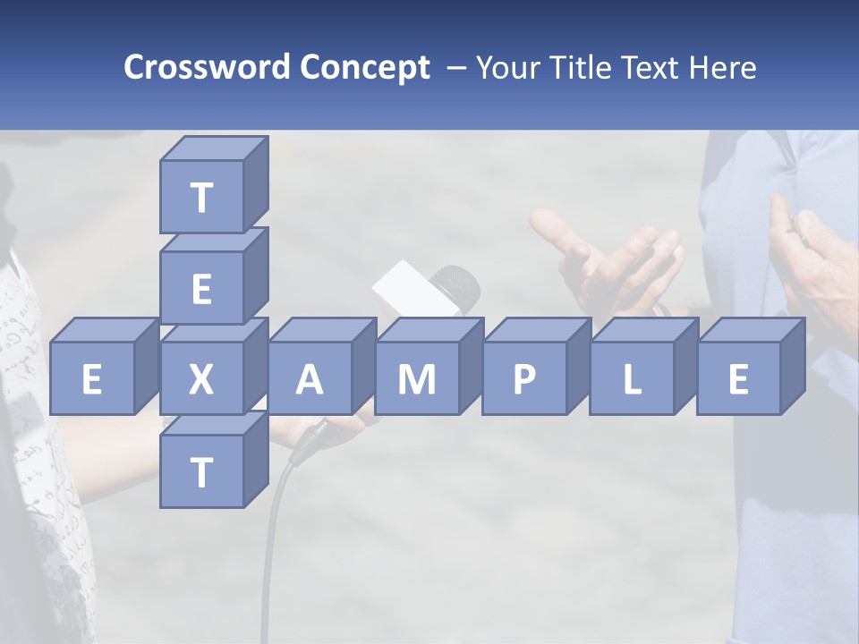 A Person Holding A Microphone With A Microphone In Front Of Them PowerPoint Template