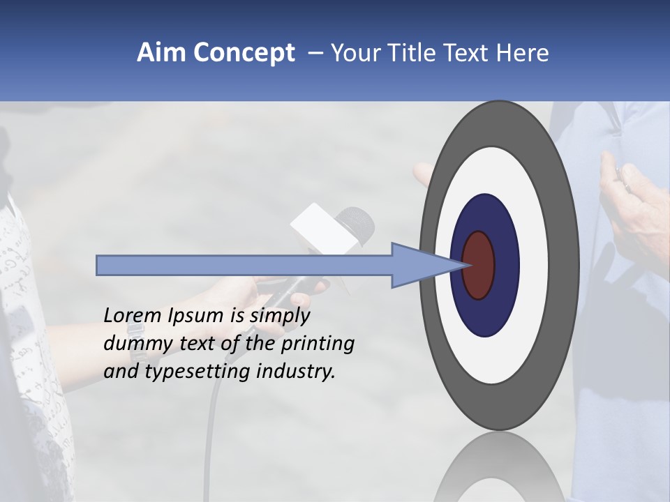 A Person Holding A Microphone With A Microphone In Front Of Them PowerPoint Template