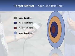 A Person Holding A Microphone With A Microphone In Front Of Them PowerPoint Template