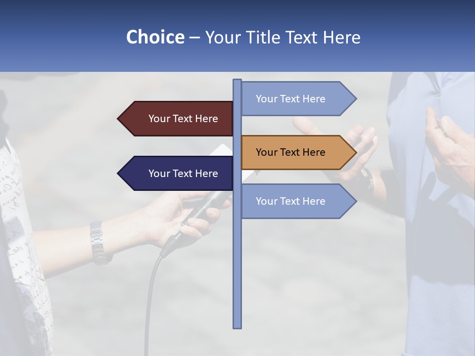 A Person Holding A Microphone With A Microphone In Front Of Them PowerPoint Template
