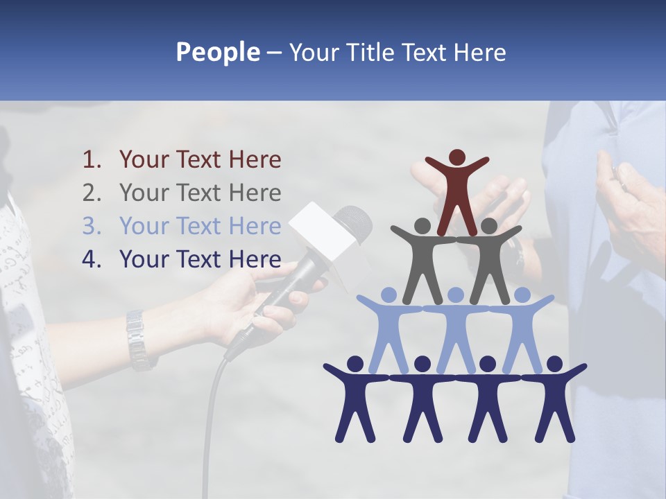 A Person Holding A Microphone With A Microphone In Front Of Them PowerPoint Template