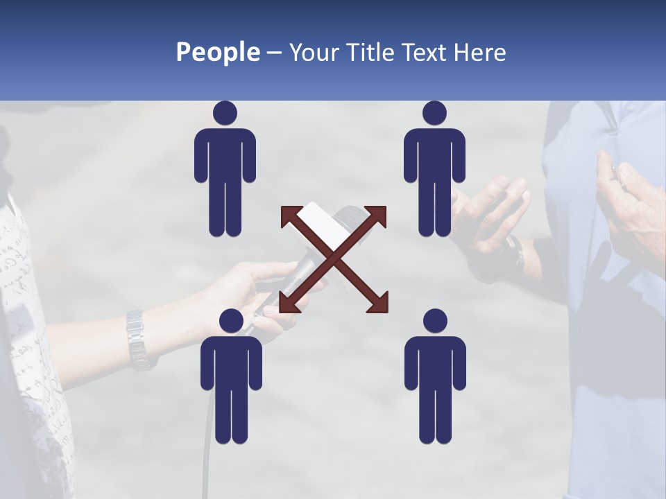 A Person Holding A Microphone With A Microphone In Front Of Them PowerPoint Template